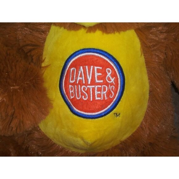 Dave And Busters Brown Plush Bear Teddy Plush Logo Doll Toy Factory 19” D&B - Picture 8 of 12